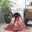 Tapis rouge / beige lavable à la machine Wilhemina Orlando en feutre / velours / film stratifié-932544216