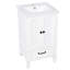 Meuble-lavabo de 20 po avec lavabo, armoire de salle de bain avec deux portes, butoir de porte magnétique et patins réglables, tiroir blanc