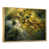 Toile avec cadre flottant or