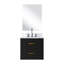 Meuble-lavabo de salle de bain noir avec comptoir et robinet en acrylique - l 19,53 po x P 17,36 po, H 19,63 po, miroir 18 po x 18 po x 19,63 po, robinet inclus-39271847