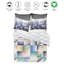 Ensemble de housse de couette réversible en coton biologique 3 pièces bleu / bleu sarcelle-584569368