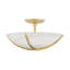 Wheatley - 4 Light Semi Flush - Aged Brass Finish-1901894510