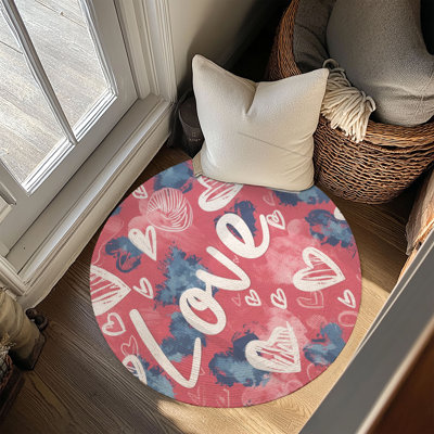 Love Written in Words Braided Rug