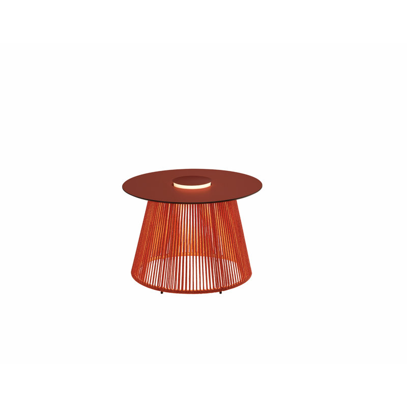Table d'extérieur à DEL Nit, Terre cuite, Orange, 23.62"