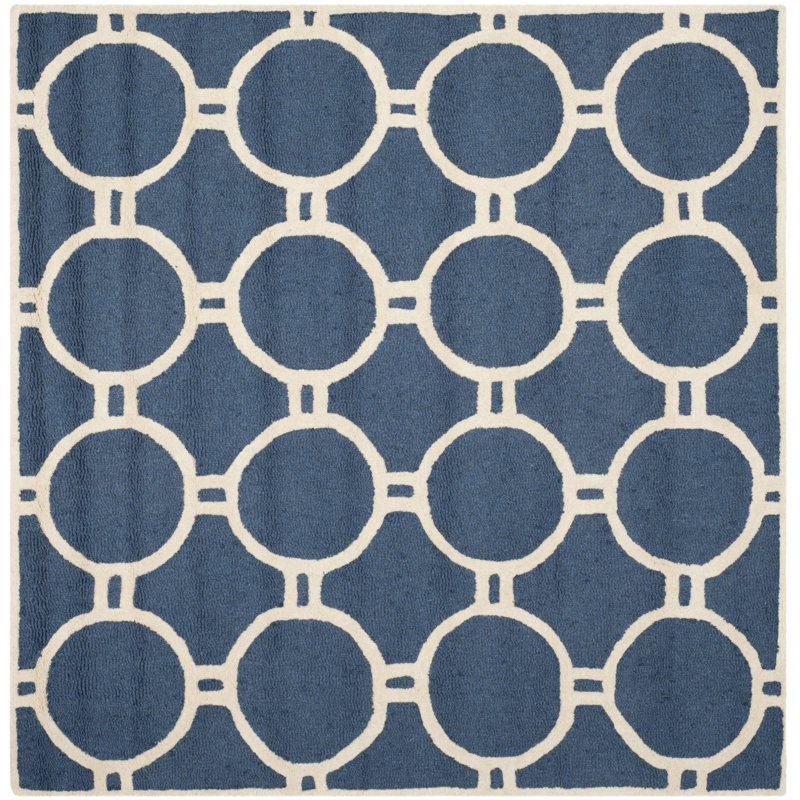 Cambridge Hand Tufted Wool Geometric Rug, Square 8'
