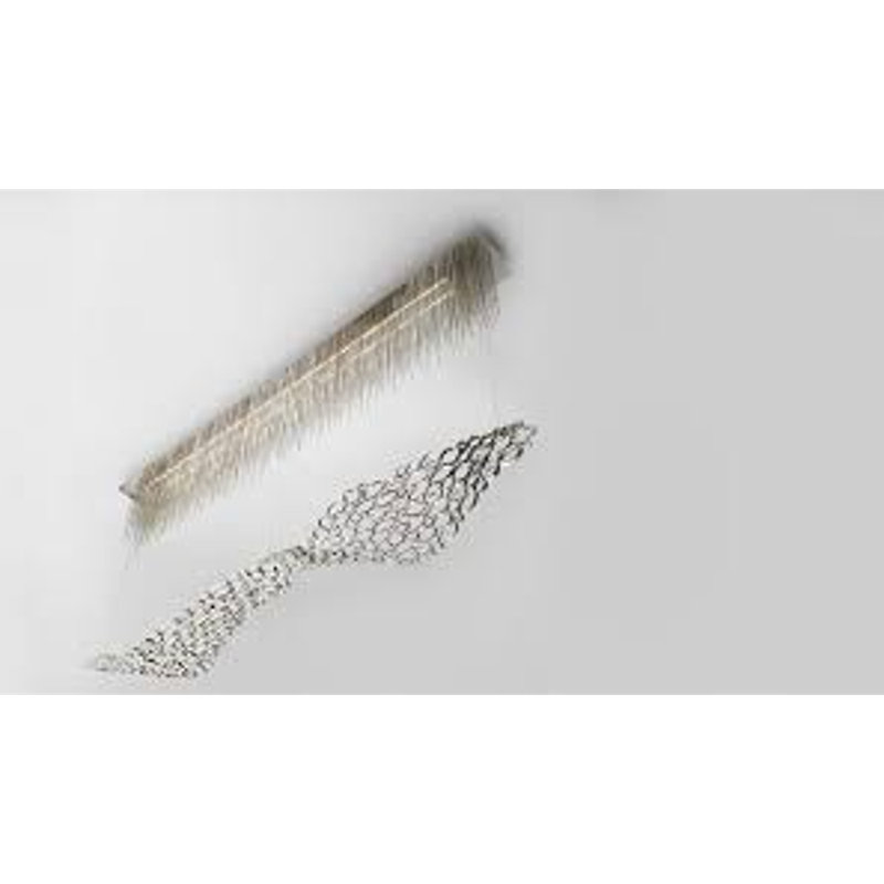Lustre suspendu Light, Noir / or, Fumée, 30" Length x 10” Width  x 40” Height