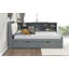 Lit plateforme en bois avec lit gigogne, tablettes et tête de lit-1067365782
