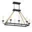 Lustre géométrique de style bougie à 8 lumières Dey