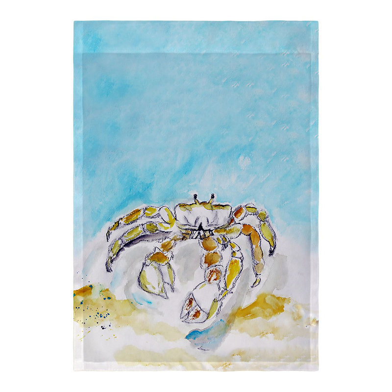 Drapeau de jardin en polyester à 1 face ghost crab, H 18 po x l 12,5 po