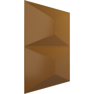 Panneau mural décoratif 3D à 3 panneaux de l 19 5/8 po x H 19 5/8 po Aberdeen EnduraWall, or métallique vieilli (couvre 2,67 pieds carrés)