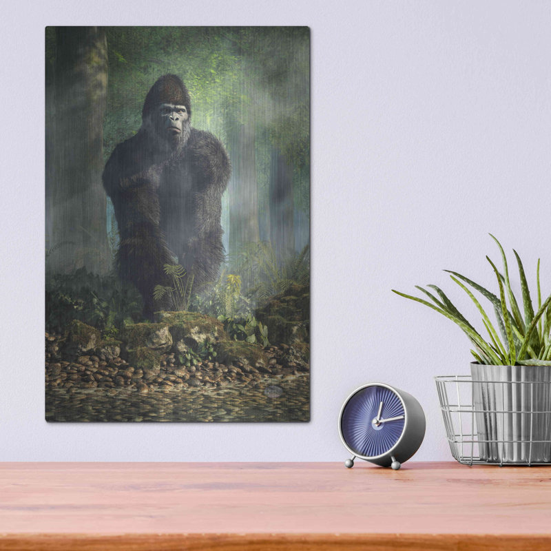  «Gorilla» par Daniel Eskridge, art mural en métal, 24 po x 36 po, H 16 po x l 12 po