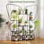  Ensemble de 2 porte-plantes en métal à 6 niveaux avec support à pot de fleurs de 73 po de hauteur