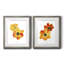 Olive's Tulips I - Ensemble de 2 reproductions d'art sur toile encadrées