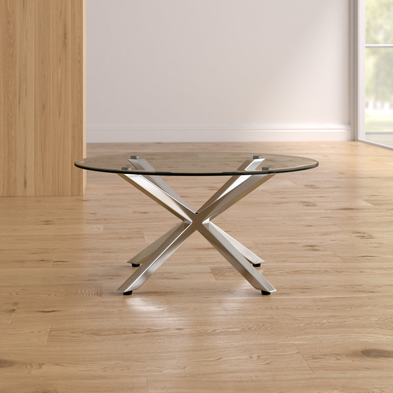 Adda Cross Legs Coffee Table, Chrome