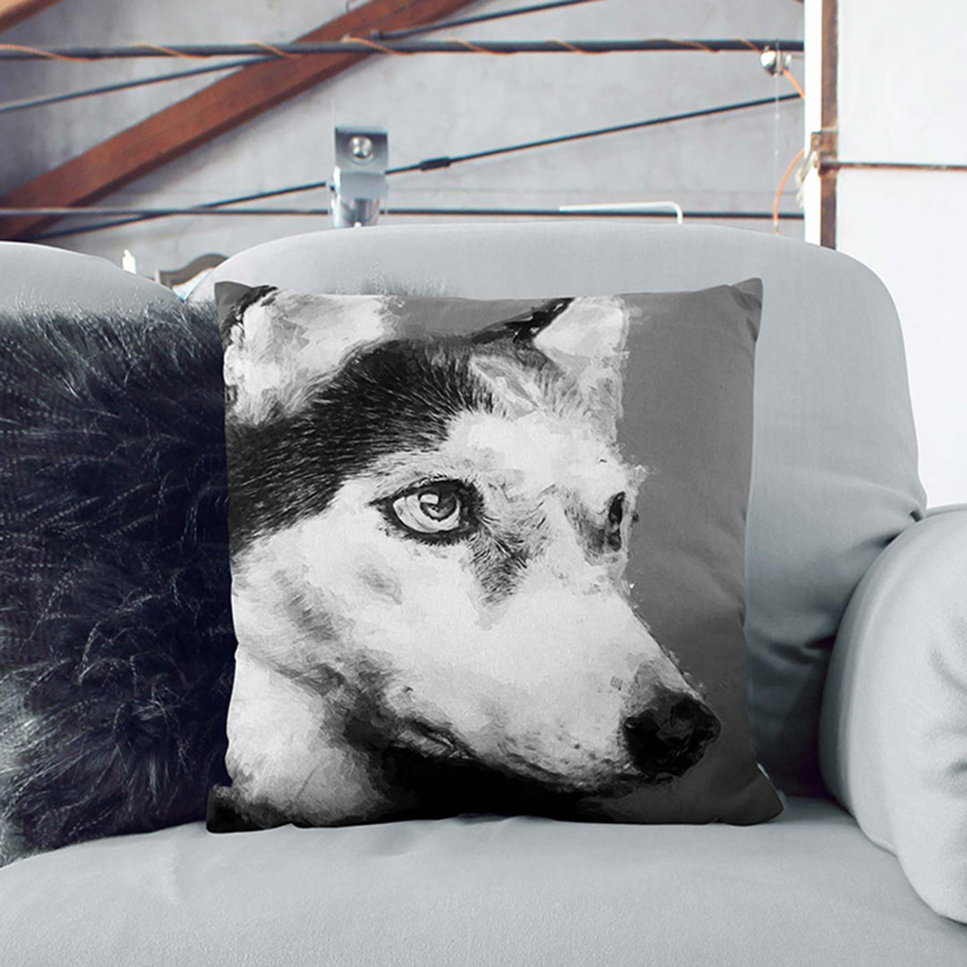 Husky Dog Cushion with Filling