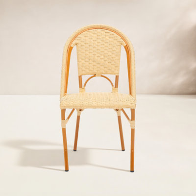 Popplewell Premium All-Weather Wicker Outdoor Dining Side Chair