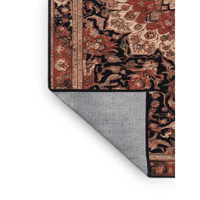 Tapis brun lavable à la machine, Carré 3 pi