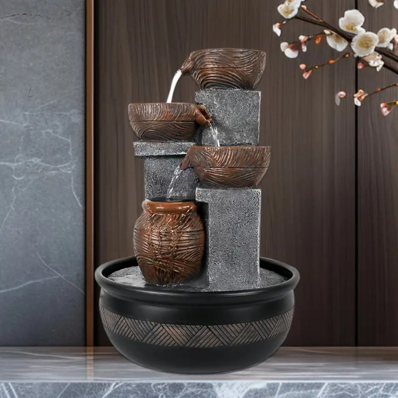 Fontaine de table avec cascade 15,7 po H