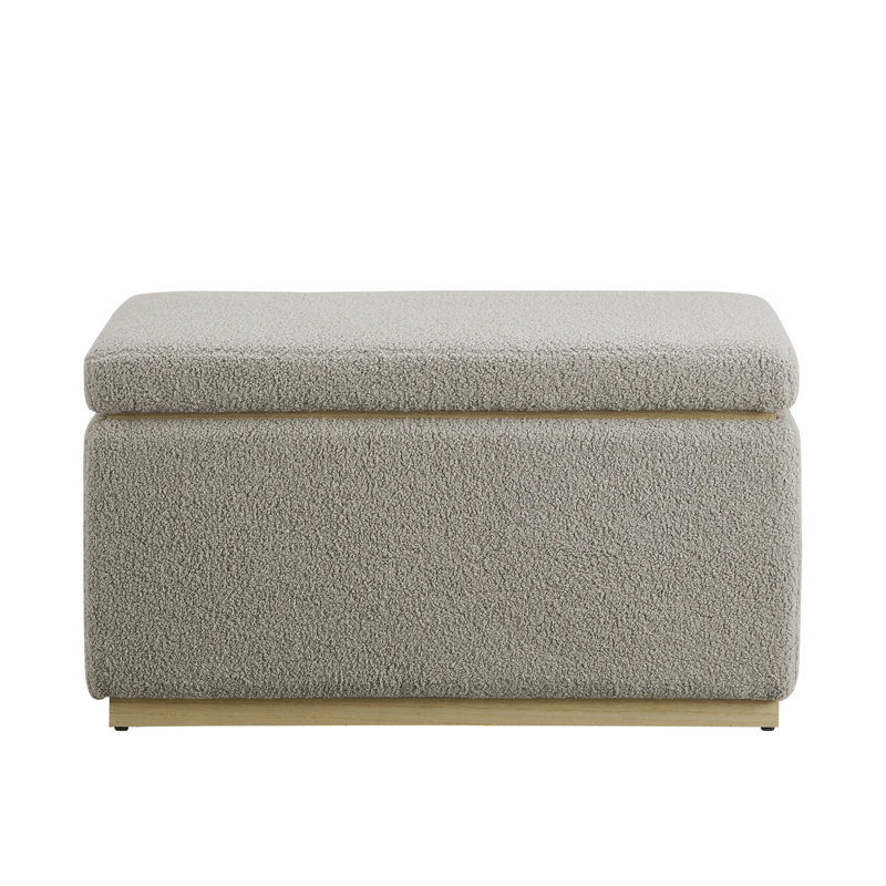 Repose-pieds standard avec rangement Atreju, Naturel, 100 % polyester gris