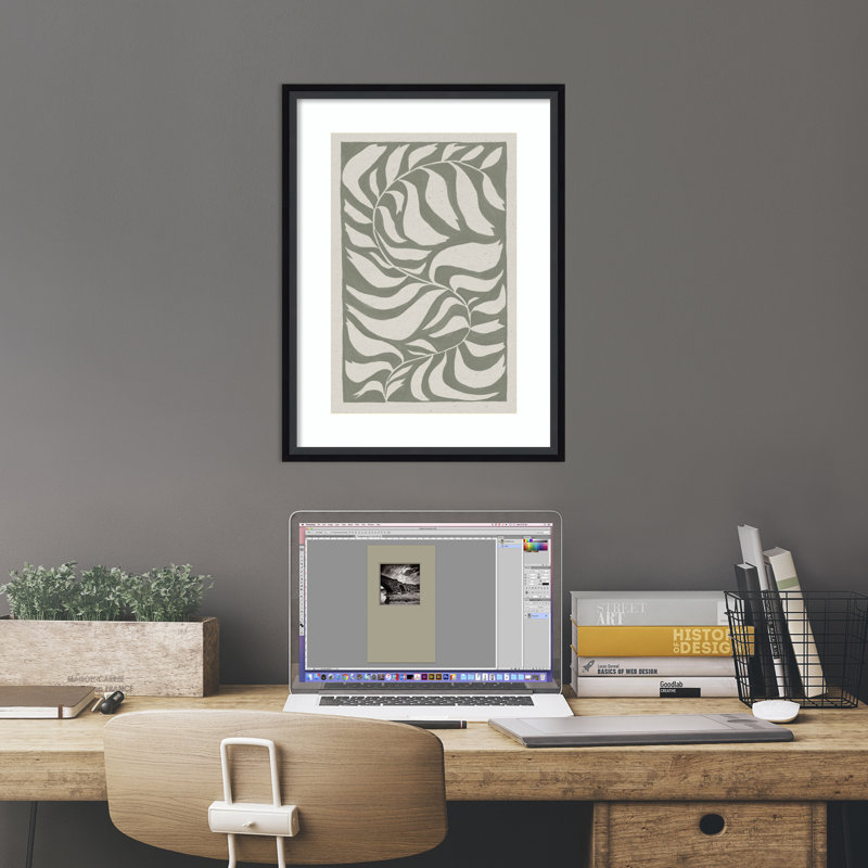 «Winding Vine» par Moira Hershey - Cadre photo unique, impression, Noir, H 21 po x l 16 po x P 2 po