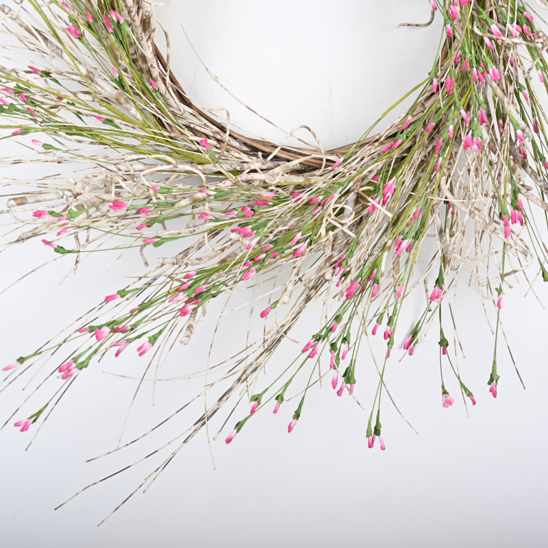 28" Birch Wildflower Spring Front Door Wreath