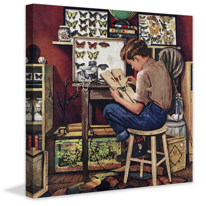 « the collector » par stevan dohanos, reproduction d’art sur toile tendue, H 48 po x l 48 po
