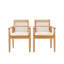 Chaises de salle à manger d'extérieur, fauteuil de patio, pour cour, piscine, jardin, ensemble de 2