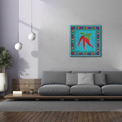 Toile épique Graffiti «Manyo Caliente 1» par Farida Zaman, 37 po x 37 po