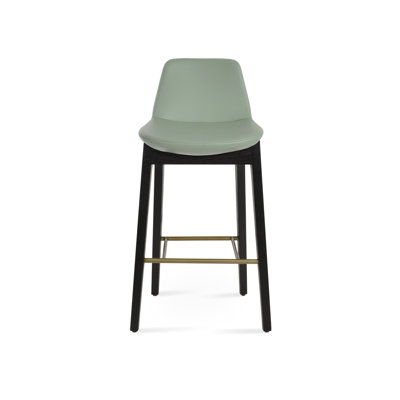 Pera HB Wood Counter&Bar Black/Brass Footrest