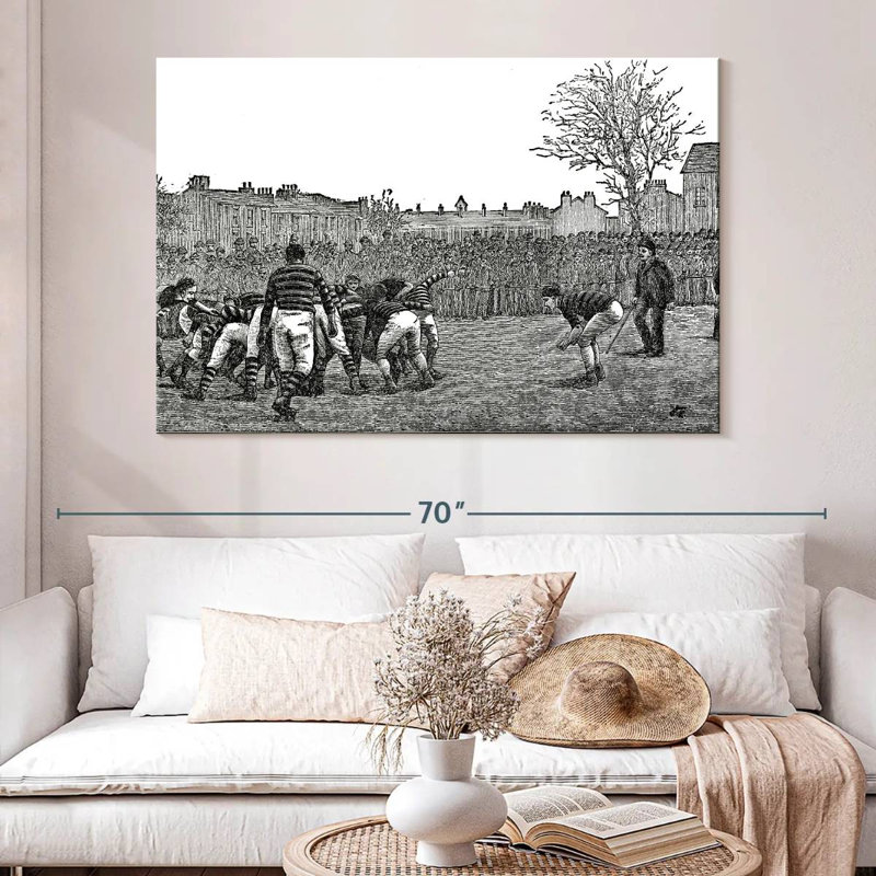 Rugby, 34" H x 51" W