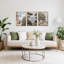 Neutral Cityscape Gallery Framed Wall Art Set, 40 x 30 cm 3 Piece Landscape Canvas Artwork