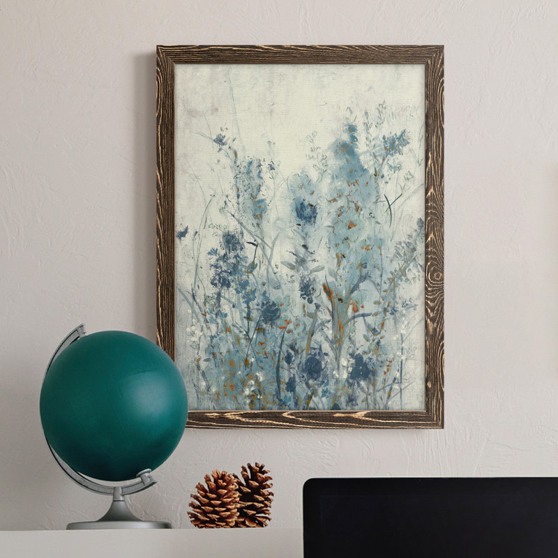 Toile encadrée de qualité supérieure AU CH Blue Spring II - prête à être accrochée, Noyer, H 17 po x l 20 po x P 1 po
