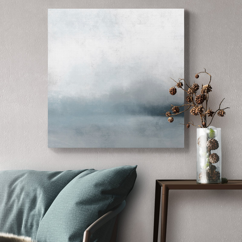 « Quiet Fog I »-reproduction sur toile tendue, H 10 po x l 10 po x P 1,5 po