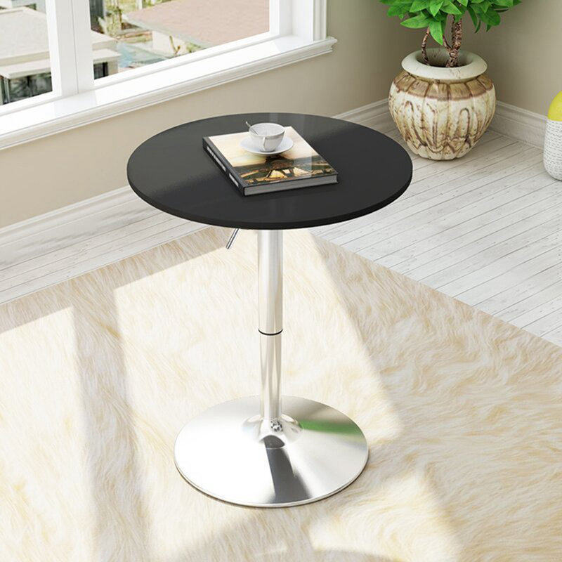 Coveney Adjustable Bar Table, White, Chrome