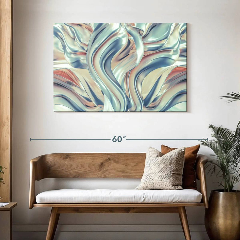 Avery Pearly Silk Abstract, 30" H x 45" W
