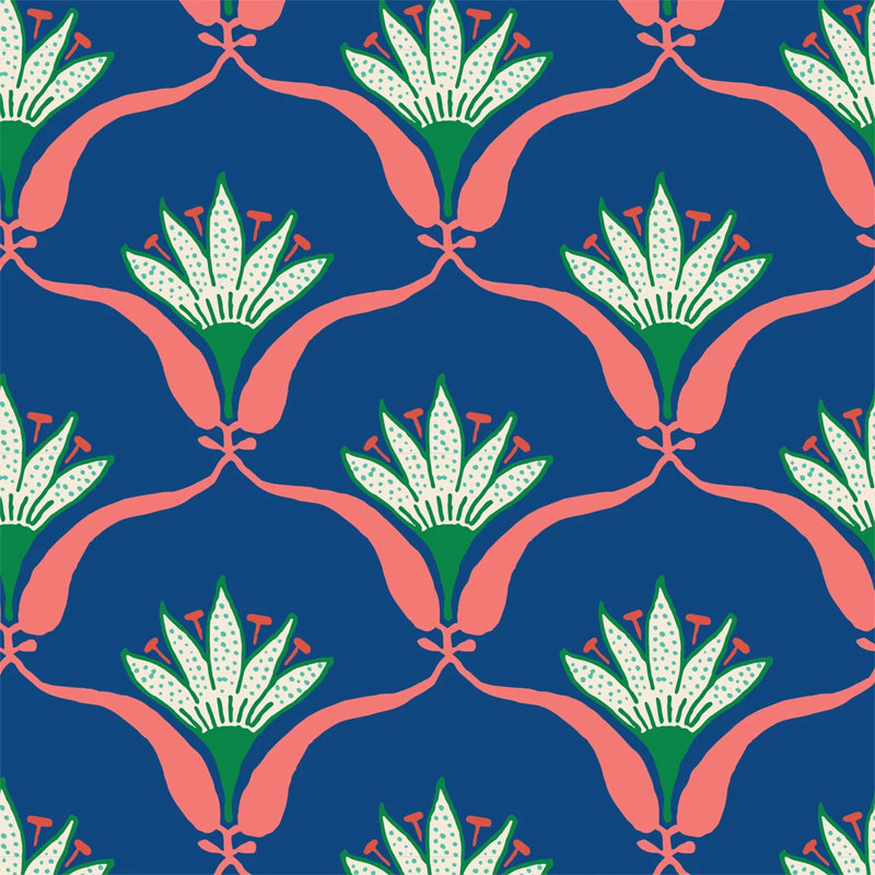 Shanghai Wallflower 10' L x 24" W Wallpaper Roll, Pink Petal, Peel & Stick