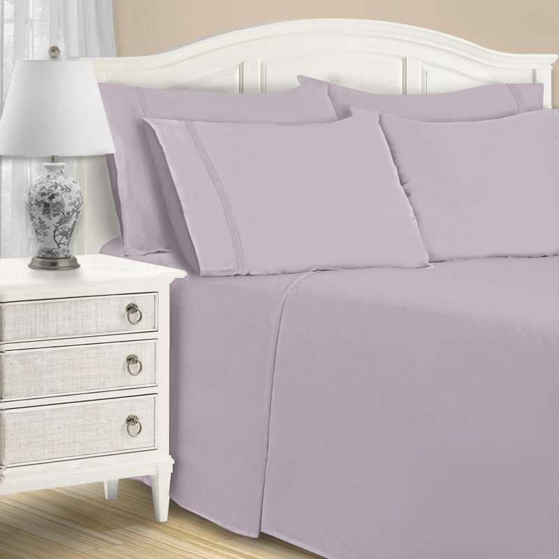 Silver Full Deep Pocket Egyptian Cotton Blend Sheet Set