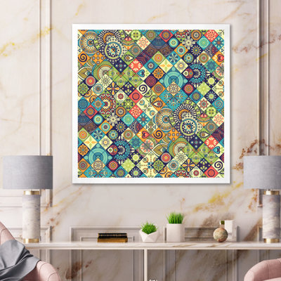 «Ethnic Floral Geometrics», impression sur toile