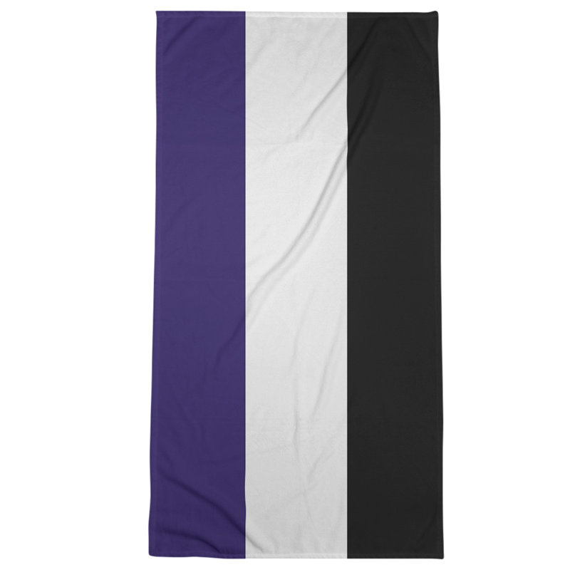 Bath Towel, Light Violet/White/Black