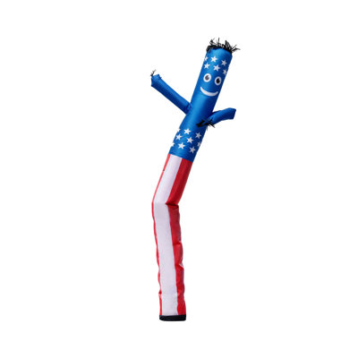 Patriotic Inflatable Tube Man - 20ft Wacky Waving Dancing Air Dancer with Stars & Stripes Design for Outdoor Advertising