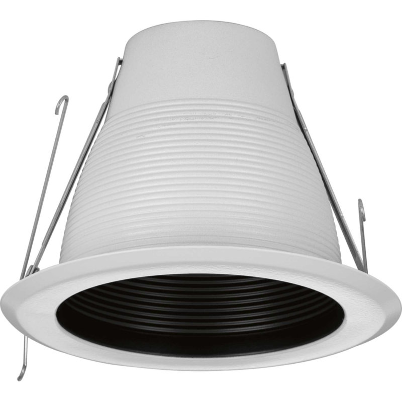 5" Stepped Baffle Recessed Trim, Black