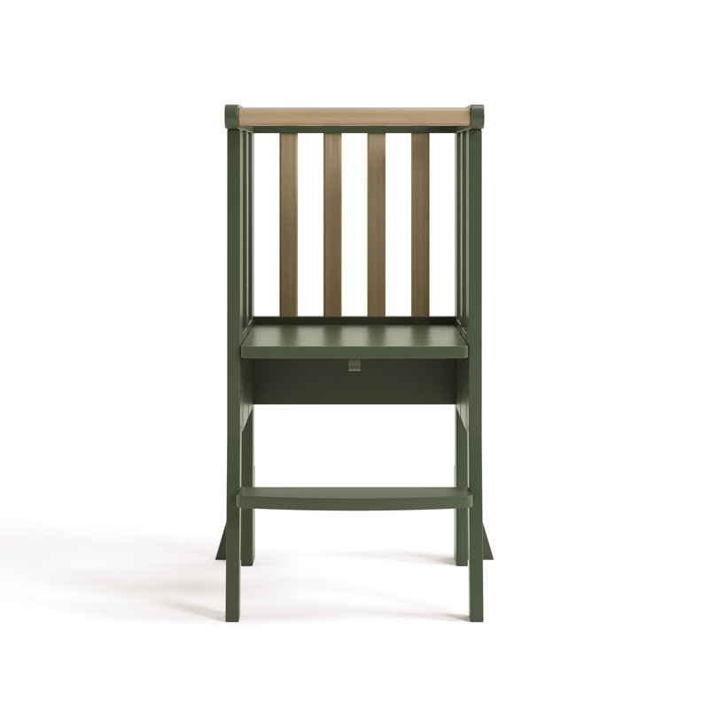 Escabeau pour tout-petit pliable Montessori, Olive / bois flottant