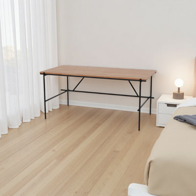 Teak wood minimalist desk