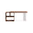 Nut-brown+Clear Rectangular Solid Wood+Acrylic desks-107286872