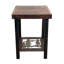 ENSEMBLE DE TABLE EN ARBRE À MOTIFS À TIGE / MÉTAL BRUN ROGÉ 1- TABLETTE À CAFÉ 1-TABLE À SOFA 2-17 TABLES CARRÉES TOUTES-790218349