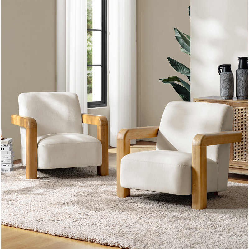 Jakira Upholstered Accent Chair, White