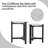 Modern Brushed Brown Gray Round Nesting Tables