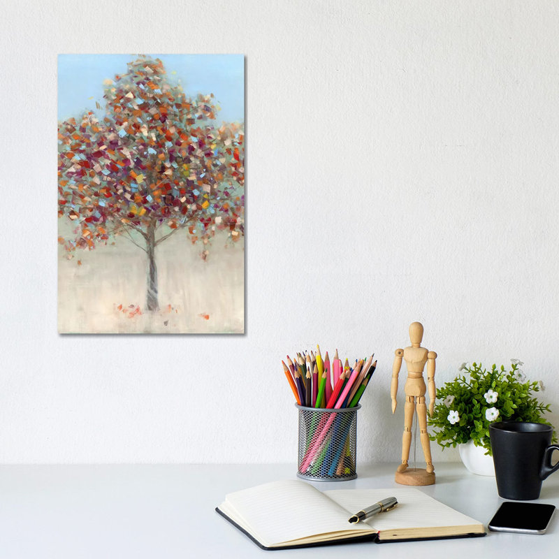 " Confetti Tree " by Sally Swatland, No Matte, Wrapped Canvas, 12" H x 8" W x 0.75" D
