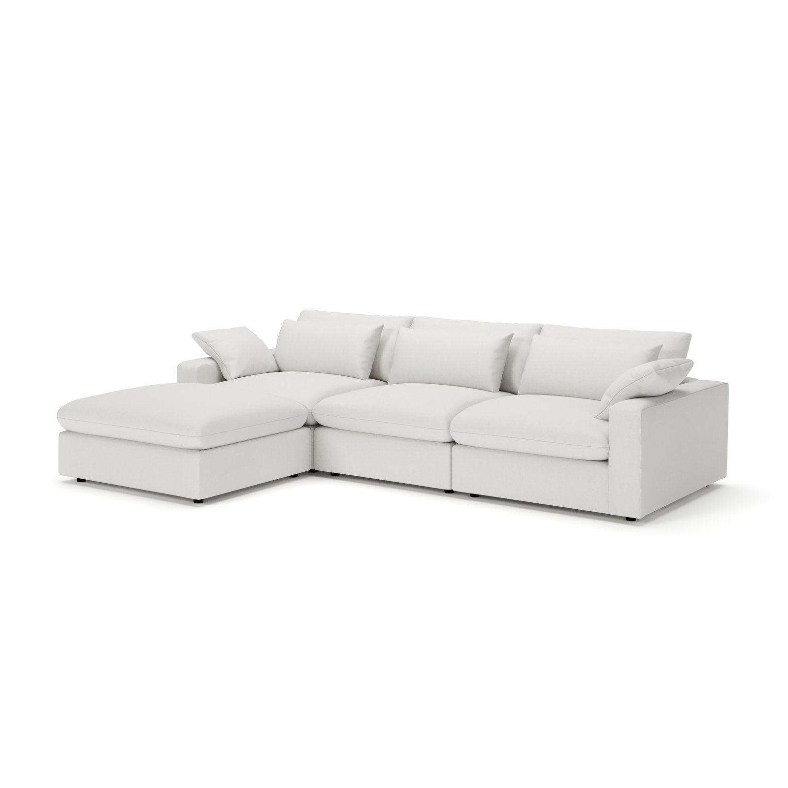 Remy Sectional, Macarena Beige Basketweave