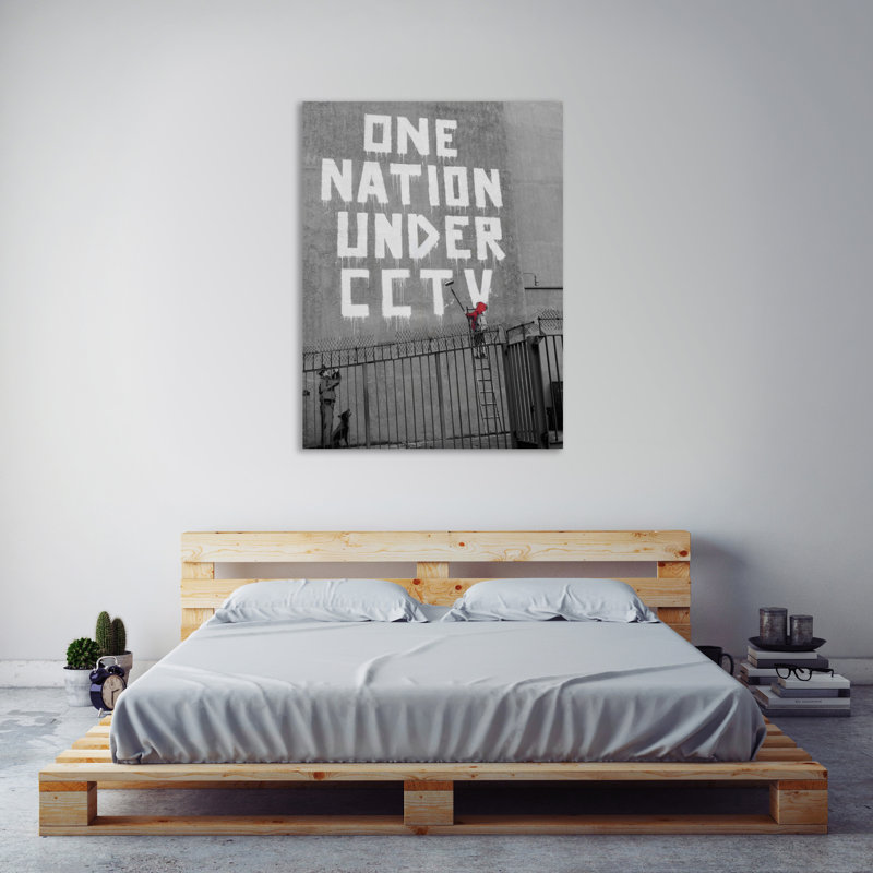 One Nation Under CCTV II by Banksy - Wrapped Canvas Print, 51 cm H x 38 cm W x 4 cm D